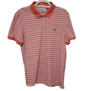 Original Penguin Striped Polo Shirt Men XL Short Sleeve Preppy Academia Pullover